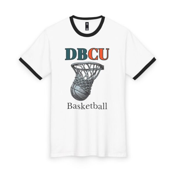 DBCU Basketball Ringer Tee — Vintage Hoop Graphic Men's T‑Shirt
