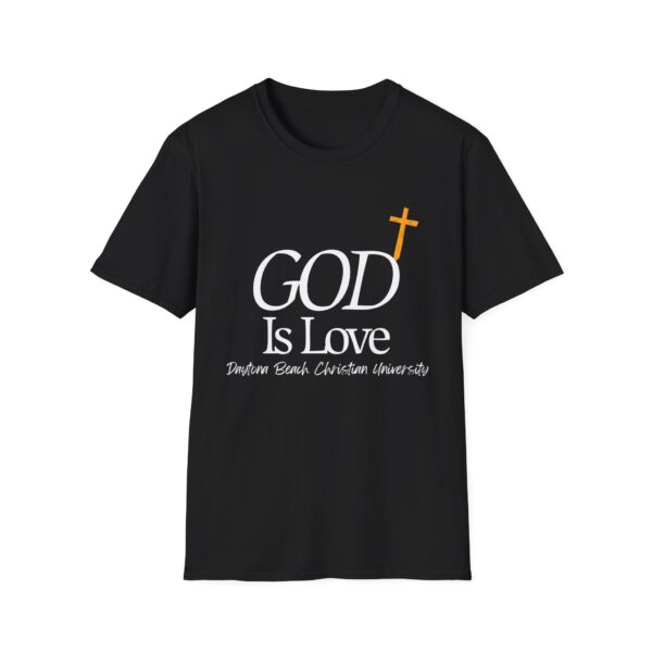 God Is Love T-Shirt — Christian Faith Tee with Cross