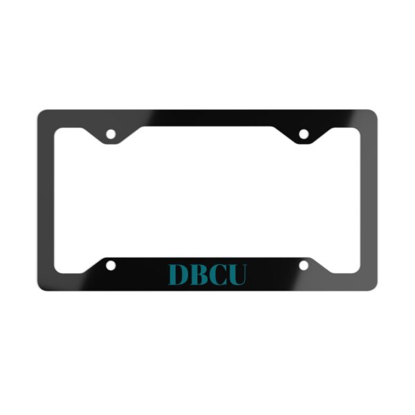 Black-Metal License Plate Frame — DBCU Brushed Stainless Steel Frame