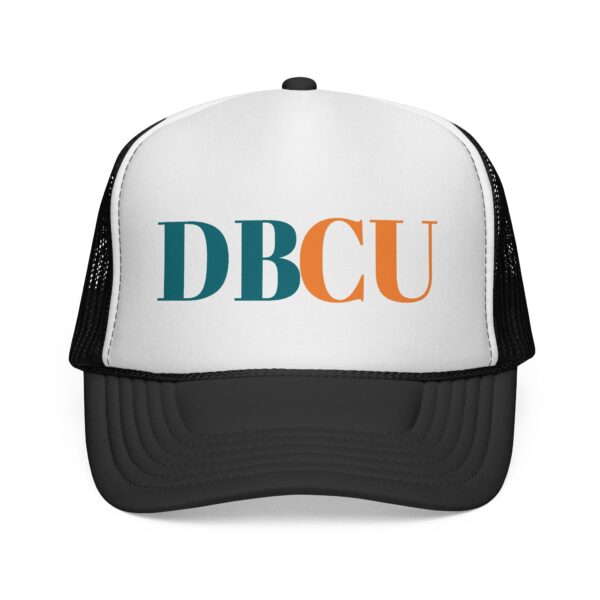 DBCU Trucker Cap — Retro Two‑Tone Logo Mesh Hat