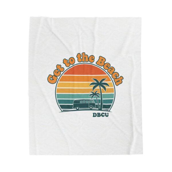 Go to the Beach Sunset Palm Blanket | 1970s Retro Surf, Golden Hour