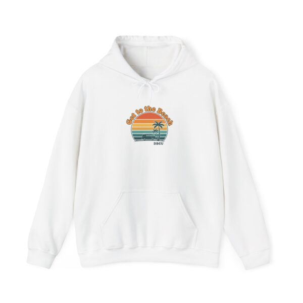 Vintage 70s Sunset Hoodie | Retro Surf Graphic, Palm Postcard Design