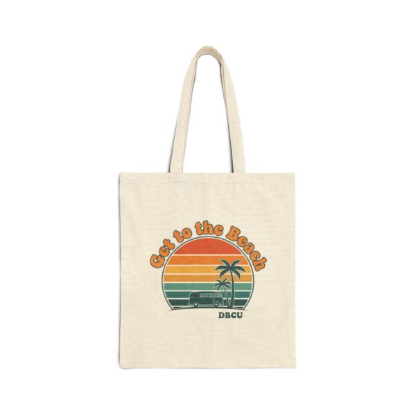 Golden Hour Sunset Tote | 70s Sunset, Retro Palm Postcard Design