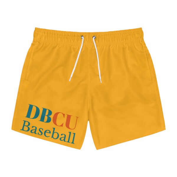 DBCU Baseball Swim Trunks - Yellow All-Over Print