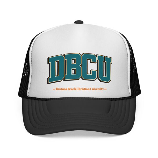 DBCU Trucker Cap — Retro Two‑Tone Logo Mesh Hat