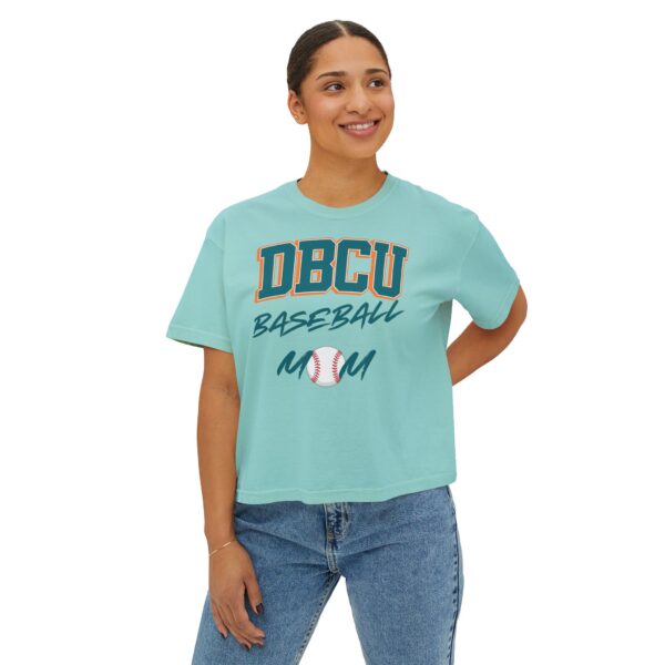 DBCU Baseball Mom Tee — Women's Boxy Baseball Mom Shirt (100% Cotton)