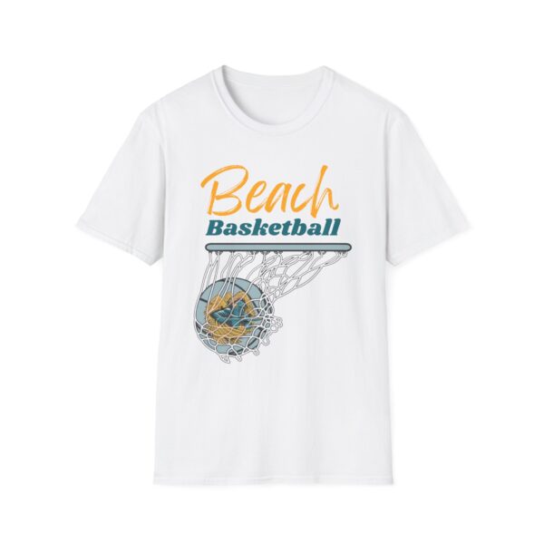 Beach Basketball T-Shirt — Coastal Summer Hoop Tee 100% Cotton (Multiple Colors Available)