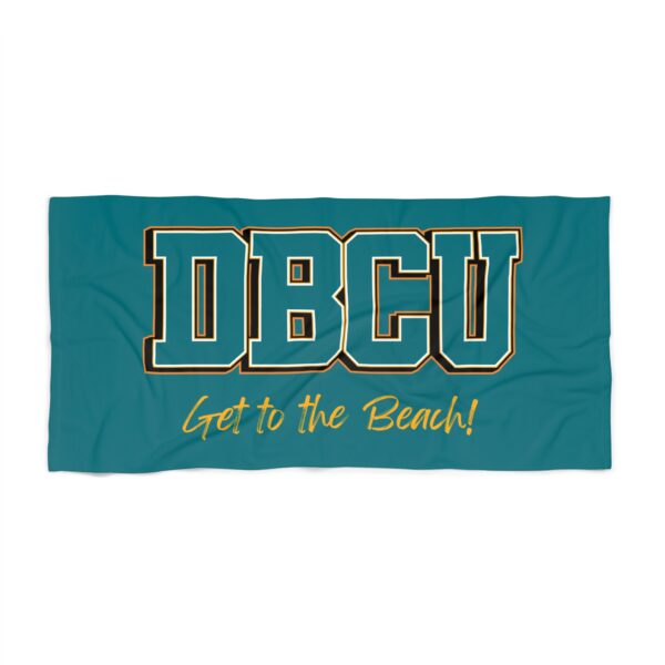 DBCU "Get to the Beach!" Beach Towel – Tropical Teal Summer Beach Accessory